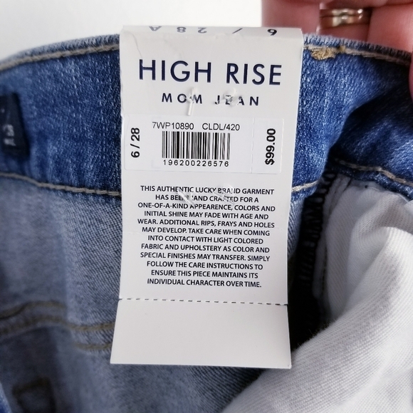 Lucky Brand "Drew" High Rise Mom Jean NWT size 6/28 - Picture 5 of 14